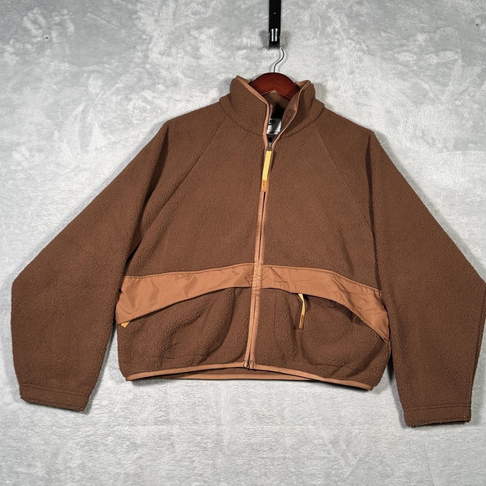 Nike Brown fleece jacket small